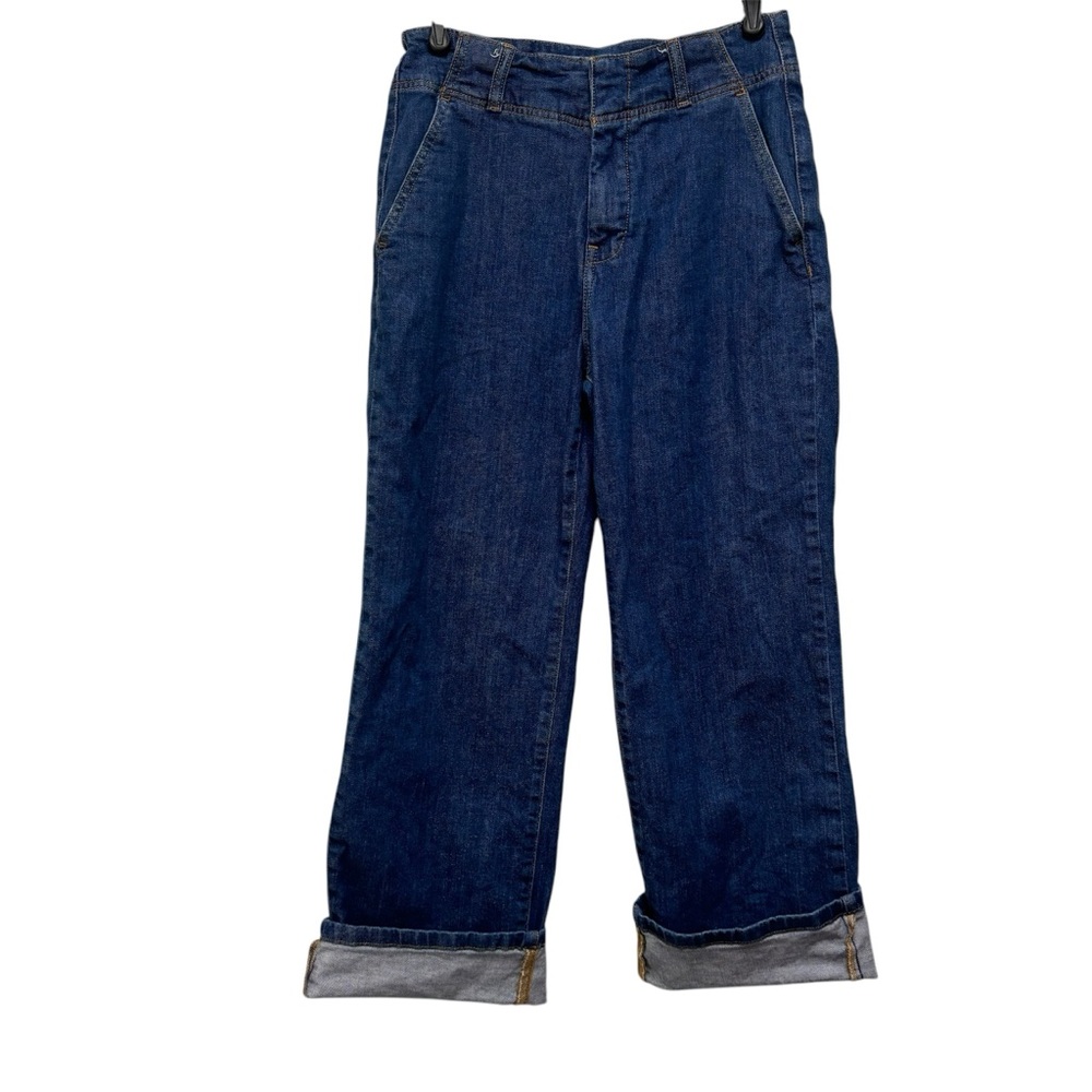 Anthropologie Pilcro Maisy Relaxed Cuff Mid Rise Straight Leg Jeans - Picture 3 of 16